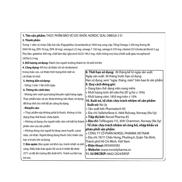 Nordic Seal Omega 3 S1